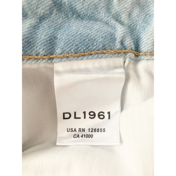 Dl1961 Hepburn Cropped Jeans High Rise Wide Leg Light Wash in Ibiza - Picture 10 of 11